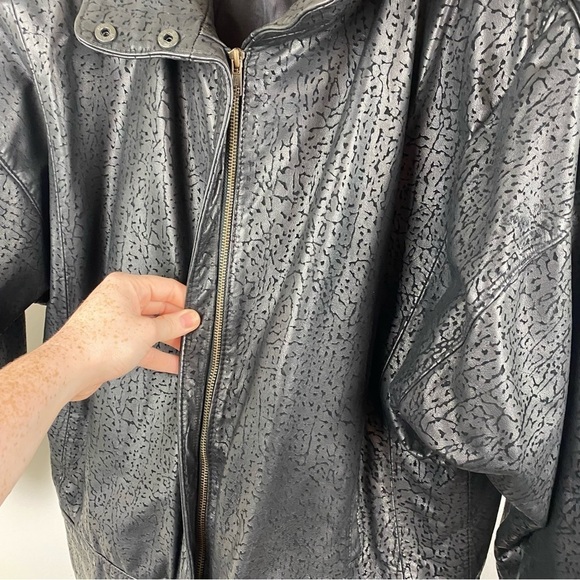 Vintage Gino Di Giorgio by Cominy Leather Bomber Jacket Men's Size Large 80s 90s - Picture 6 of 16